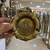 جاسیگاری برنزی طرح لنگر دکوری و کاربردی لوکس متالوکس