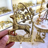 جاکلیدی برنجی دیواری مدل غزال لوکس و تزیینی با ظریفکاری دستساز متالوکس