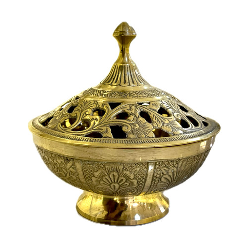 شکلات خوری آنجل توری طرح گل برنجی هندی