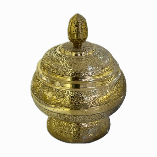 شکلات خوری یوفو متوسط طرح طاووس برنجی