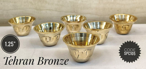 ادویه دان نقلی برنزی قلم دست سایز 1.25 اینچ