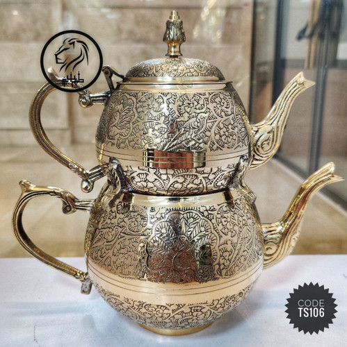 ست کتری و قوری طرج طاووس پر قلم