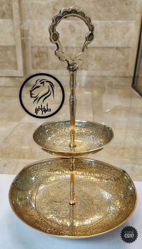 شیرینی خوری خوری دو طبقه مدل سه گوش