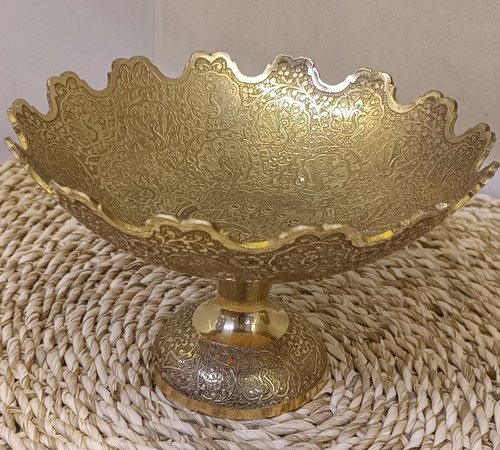 آجیل خوری لب قلعه طرح طاووس 10 اینچ