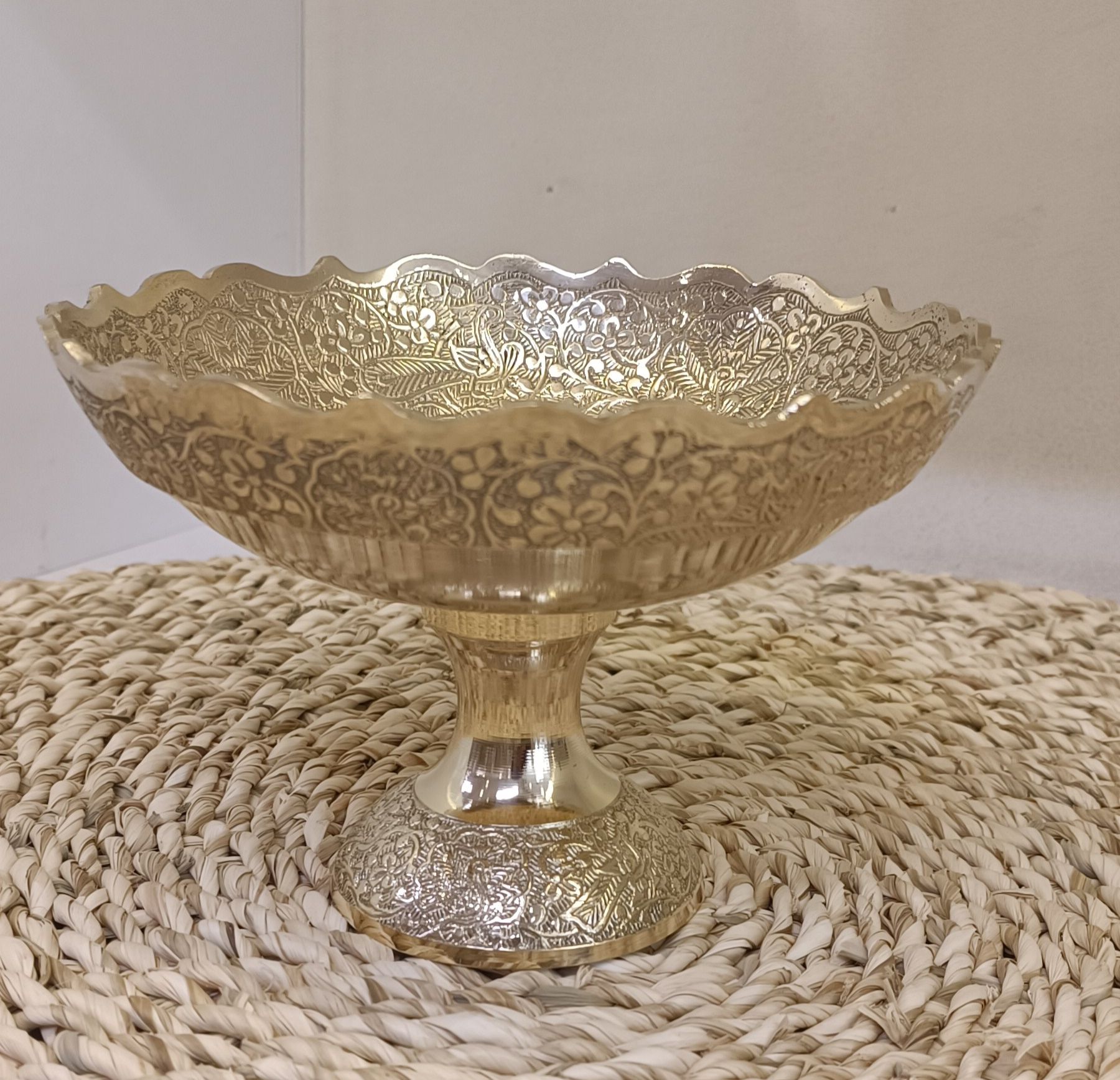 آجیل خوری لب هلال طرح طاووس 8 اینچ