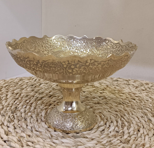 آجیل خوری لب هلال طرح طاووس 8 اینچ