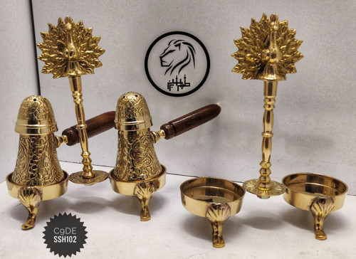 استند چهارپایه نمک و فلفل پاش طرح طاووس در دو مدل مختلف(بدون نمکدان)