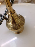 قلیان برنجی سایز متوسط تزیینی با جزئیات لوکس و اصیل برند متالوکس
