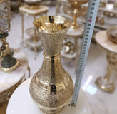 گلدان صراحی برنجی طرح طاووس با جزئیات لوکس و هنری برند متالوکس