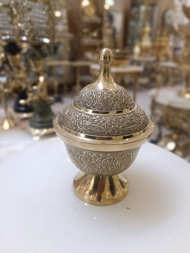 قندان پايه دار طرح طاووس گنبدي سايز بزرگ