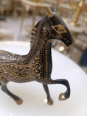 مجسمه اسب برنجی ایستاده ۸ اینچی با جزئیات هنری ساخت پاکستان