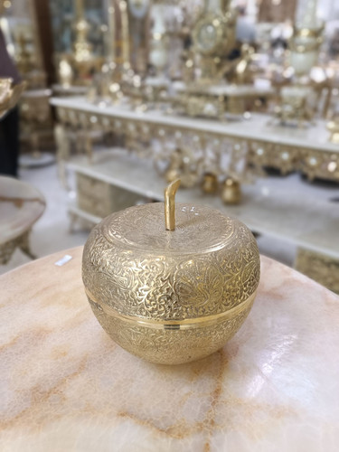قندان سيب سايز بزرگ برنجی