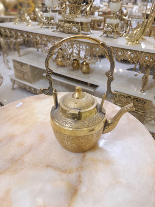 کتری برنجی ۴ اینچ هندی لوکس و مینیاتوری برند متالوکس