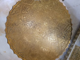 : آجیل خوری طرح گل خشتی برنجی ۱۰ اینچ لوکس و هنرمندانه برند متالوکس