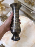 گلدان برنجی ده اینچ پاکستانی با لبه ساده و سطح صیقلی طلایی در فروشگاه متالوکس