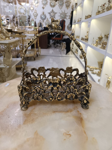 جاقاشقي دسته دار طرح گل برنجی