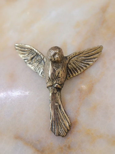 گنجشک ديواري برجسته برنجی