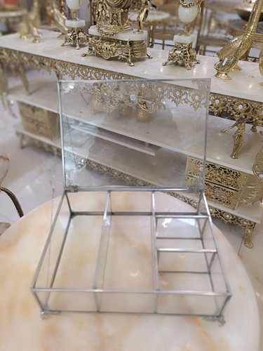 تي بگ 4و 5 خانه شيشه اي سايز کوچک در دورنگ نقره ای و طلایی