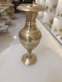 گلدان دکوری کشمیری هندی ۱۰ اینچ با نقاشی دستی طرح طاووس در فروشگاه متالوکس.