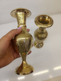 گلدان برنجی کشمیری هندی طرح طاووس 7 اینچ تکی محصول متالوکس