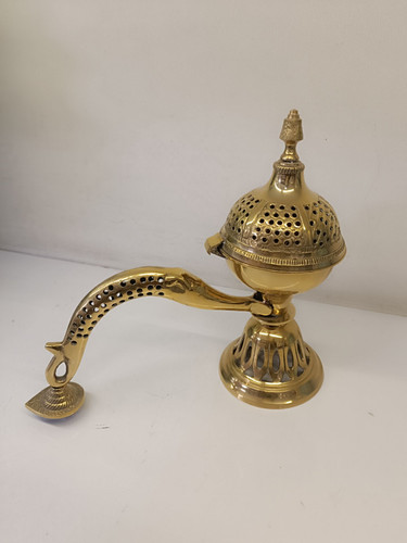 اسپند دودکن دسته خرطومی برنجی دکوری و سنتی متالوکس