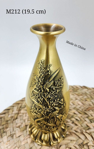 گلدان برنجی طرح گل و مرغ کد212