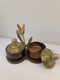 اردوخوری چوبی دوتایی مدل شیدا با طراحی شیک و طبیعی مناسب سرو تنقلات و مزه محصول فروشگاه متالوکس