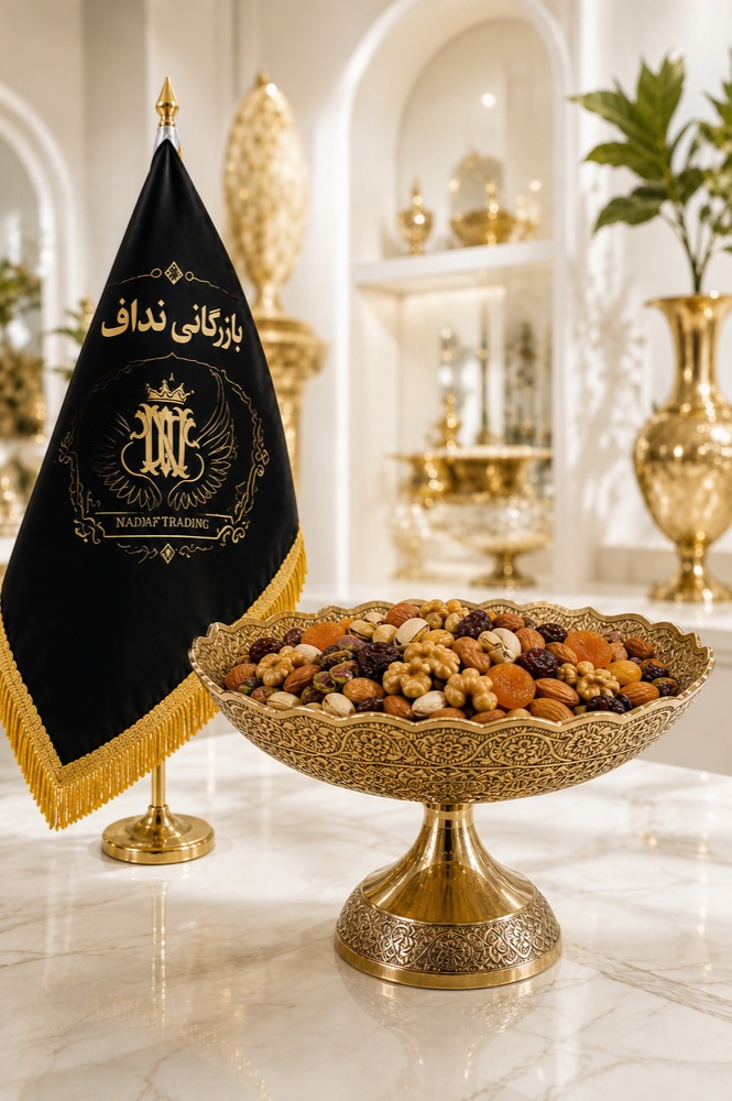 آجيل خوري دو طوطي 10 اينچ برنجی هندی
